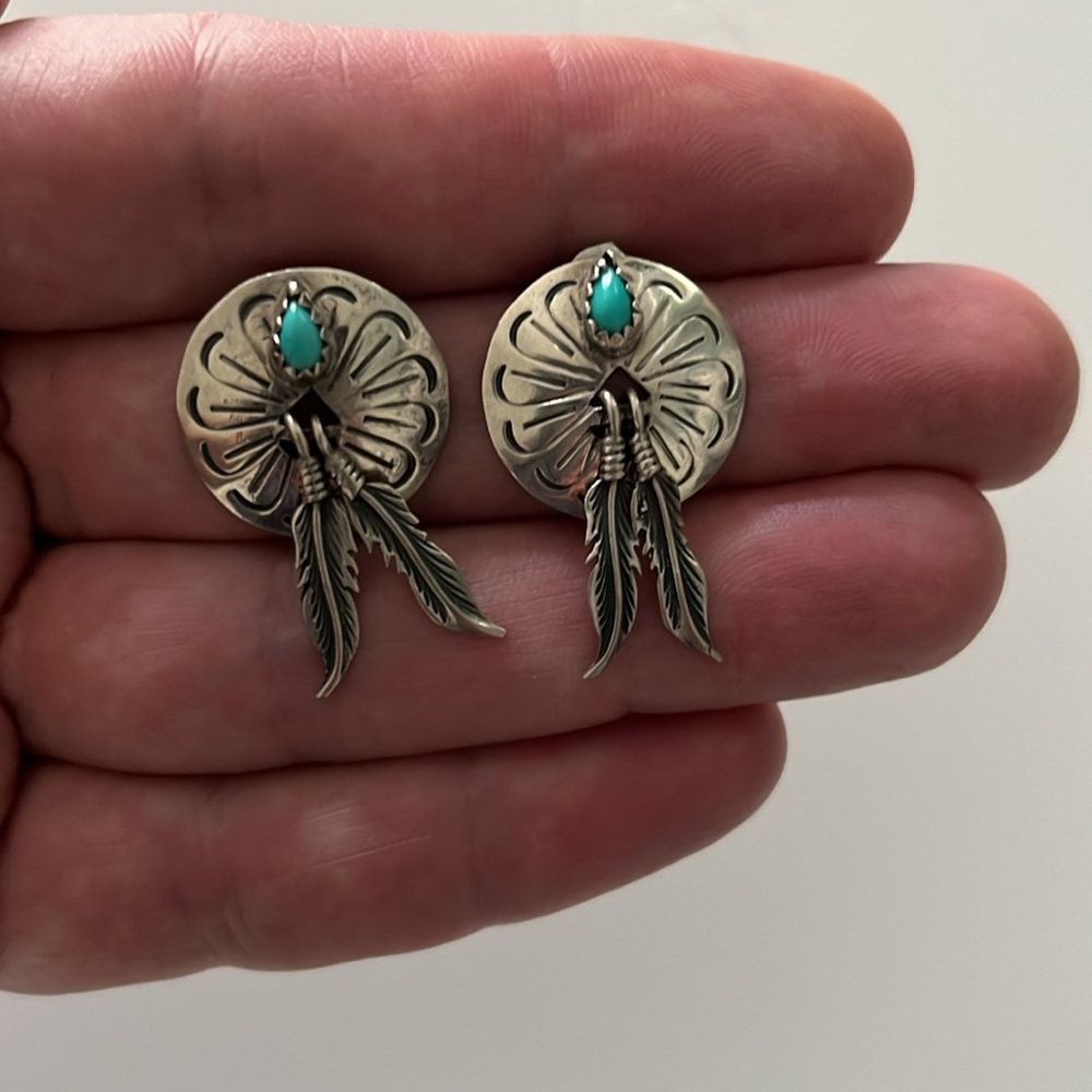 Silver and turqoise earrings